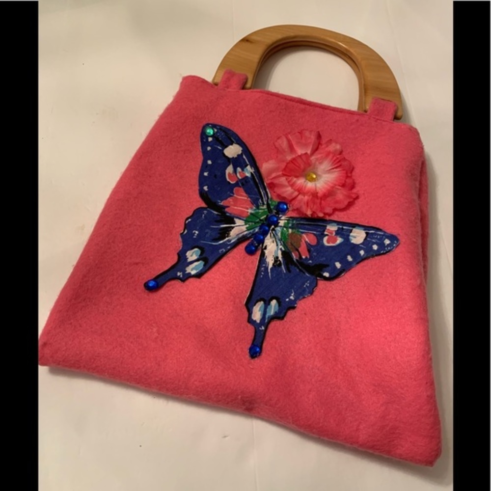 Pink Butterfly Handbag
